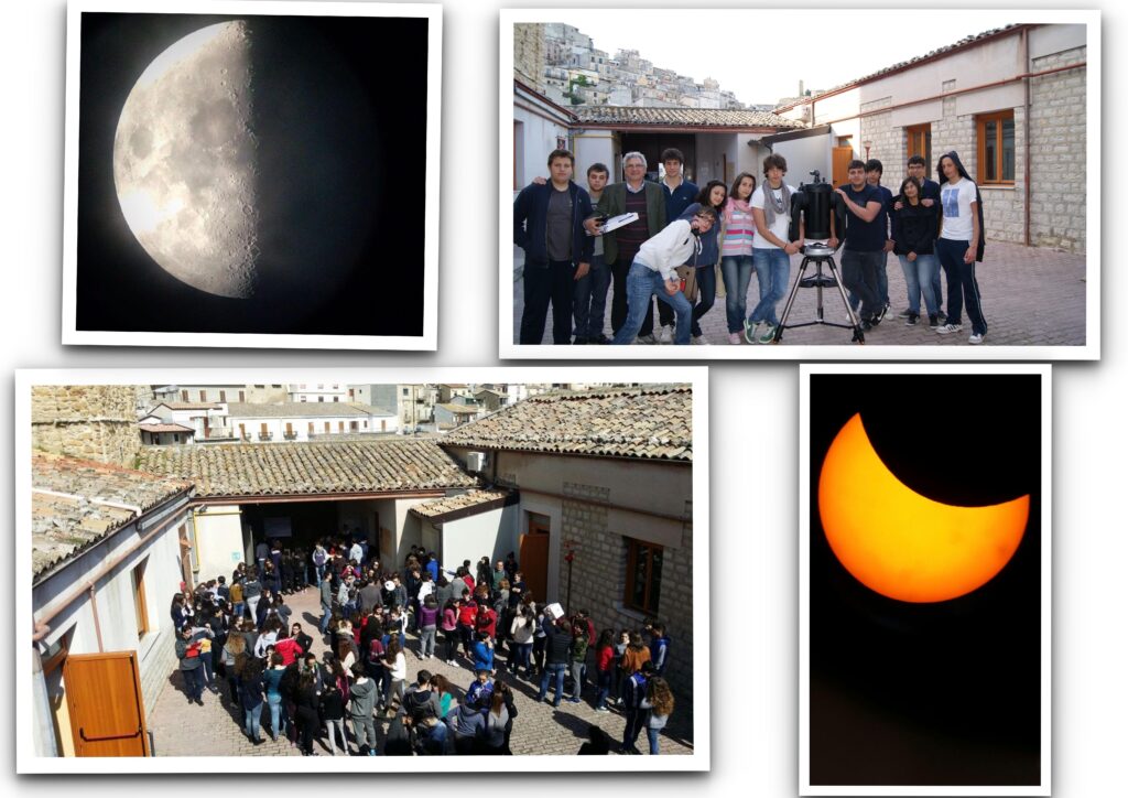 Osservazione eclissi solare 2016 e Luna con telescopio della scuola